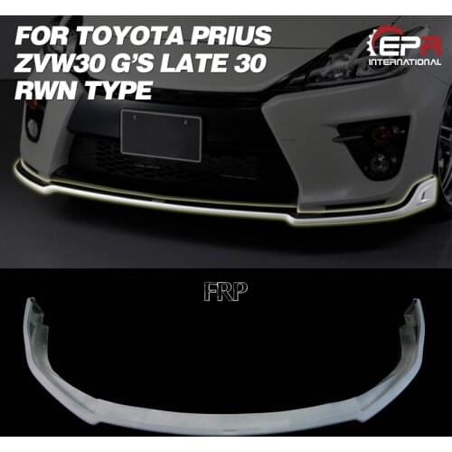 For 11'.12~15'.11 TOYOTA Prius ZVW30 Gs Late 30 RWN Type FRP Unpainted Front Lip Bumper Spillter Under spoiler Body kit