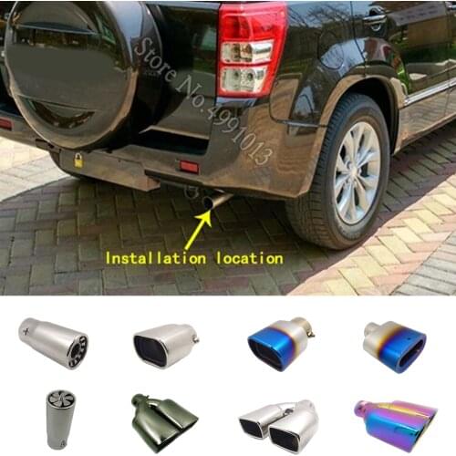 For Suzuki GRAND VITARA 2007-2014 car stickers muffler exterior back end pipe dedicate exhaust tip tail outlet ornament 1pcs