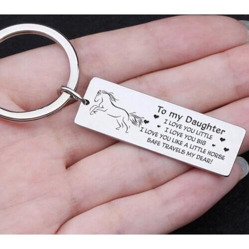 To my Daughter I LIKE YOU LITTLE Safe Travels Always Believe In Yourself Make Your Comebacks Mom Dad Best Wishes Keychain