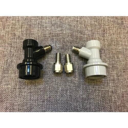 Homebrew beer Cornelius Corny Keg Ball Lock Disconnects SET Flared Gas In Liquid Out +2 Swivel Nut Stems free shipping