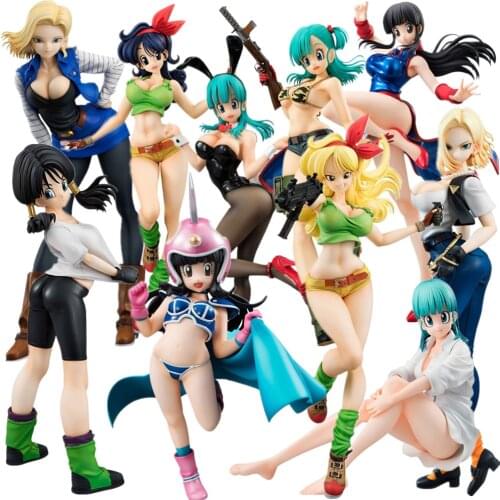Dragon Ball Z Action Figure Lunchi Bulma Videl lazuli Android 18 Launch Ranchi Chichi Kawaii Anime Figma Girl Toys DBZ Model