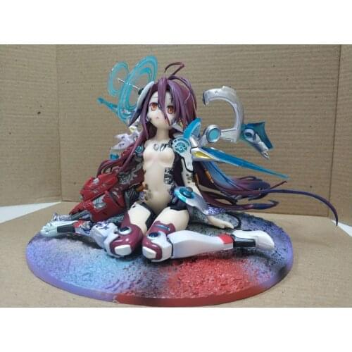 13cm No Game No Life Figures Jibril Flueqel Girl Angel Sickle Shiro Anime Sexy Beauty Model Toys Gift