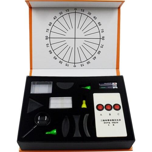 Physical Optical Kit Laboratory Equipment Optical Concave Convex Lens Prism Set Optical Test Box