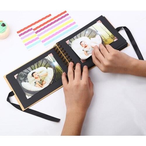 Photo Albums 30 Pages A4 Craft Paper DIY Bowtie Design Ribbon Scrapbook Photograph Picture Album Memory Book Graduation Gift