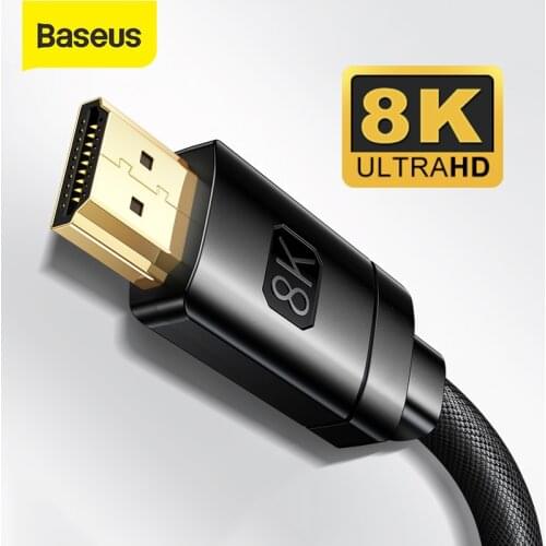 Baseus 8K HDMI-compatible Cable for Xiaomi Mi Box 8K/60Hz 4K/120HZ 48Gbps Digital Cable for PS5 PS4 Laptop TV Monitor Projectors
