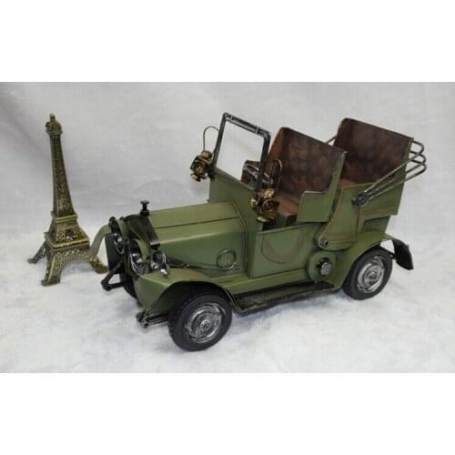 Classic kids toy Handmade Vintage Metal Craft Willy US Army General Car Model Home/Coffee Shop/Pub Creative Ornaments Decoration