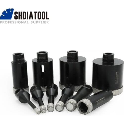 SHDIATOOL 1pc M10 Thread Vacuum Brazed Diamond Drilling Core Bits Diamond Drill Bits For Porcelain Tile Granite Marble Hole Saw