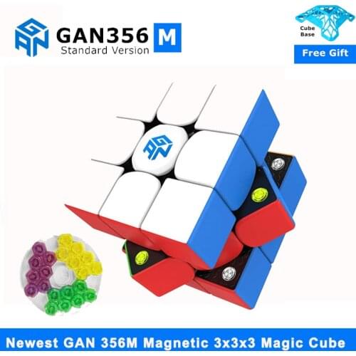 Newest GAN356 M 3x3x3 Magnetic magic Cube stickerless 3x3 Speed Cube GAN 356 Professional Puzzle Gan Cube Educational Toys