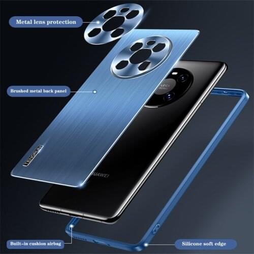 Laser Metal Brushed Lens Anti-drop Protective Case For Huawei For Mate30pro Cover All-inclusive Metal Anti-drop Cell Huawei Case