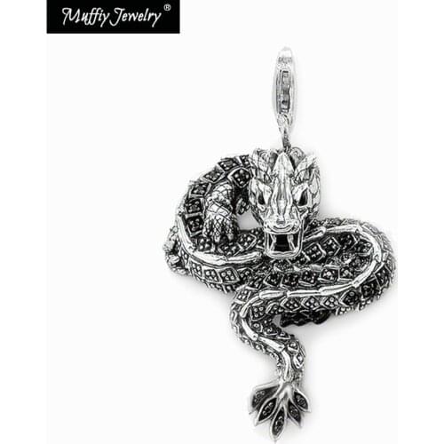 Mythical Dragon Punk Rebel Pendant,Europe Style Heart Fashion Good Jewelry For Women, Gift In 925 Sterling Silver