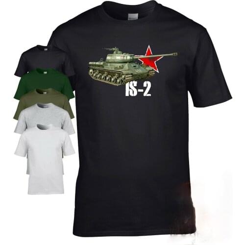 Russian IS 2 tank WW2 military armour Men T-shirt World of war Tanks SHORT Casual 100% COTTON t shirts