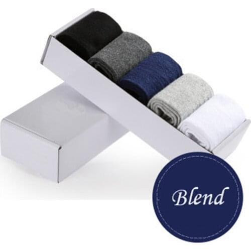5 Pairs/Lot Autumn Winter Mens Socks Cotton Fashion Simple Classical Quality Black White Pure Color Breathable Business Socks