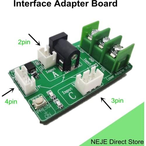 NEJE New Laser Module Interface Adapter Board Connector for Laser Cutter Engraver Machine 4pin/ 3pin/2pin