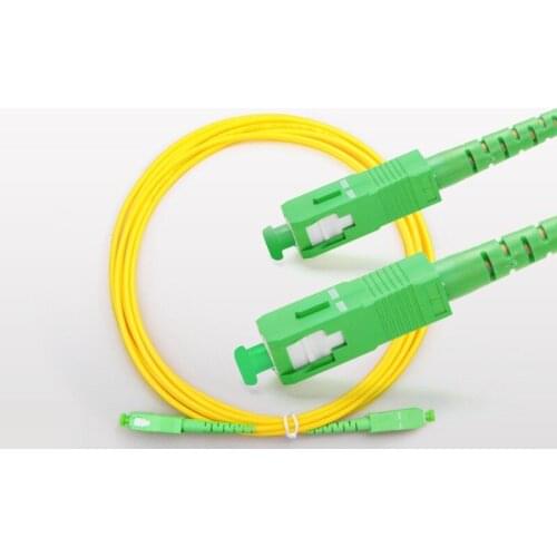 Fiber Optic Jumper Cable 10pcs/bag SC/APC-Patch Cord PVC Yellow 3.0mm 9/125 Singlemode Simplex Fiber Jumper