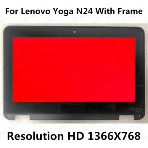 Original 11.6'' LCD touch screen For LENOVO YOGA N24 LCD Digitizer Assembly B116XAN04.0 1366*768 with border