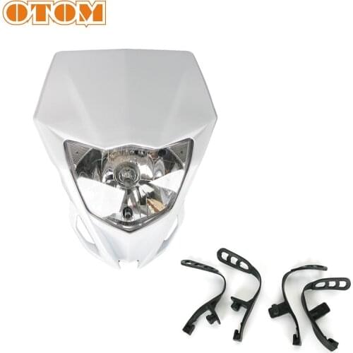 OTOM Motorcycle Headlight Head Lamp Lighting Enduro Dual Sport Dirt Bike Headlight Fairing For YAMAHA WRF 250 450 White Headlamp