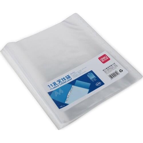 11 Hole file Bag information spare bag transparent A4 size Economical scrub material 5715
