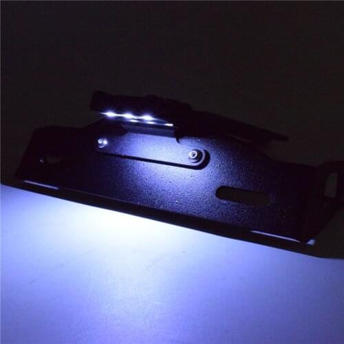 Waase Motorbike For Kawasaki ER6N ER6F ER-6N ER-6F Ninja 650 2012 2013 2014 2015 2016 License Plate Holder Frame with LED Light