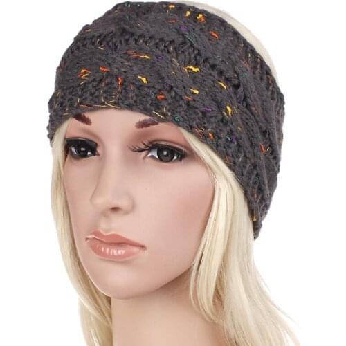 Sale Knit Woolen Warm Women Hairbands Adjustable Comfortable Dot Yarn Elasticity Headbands Drop Shopping Drop Shipping