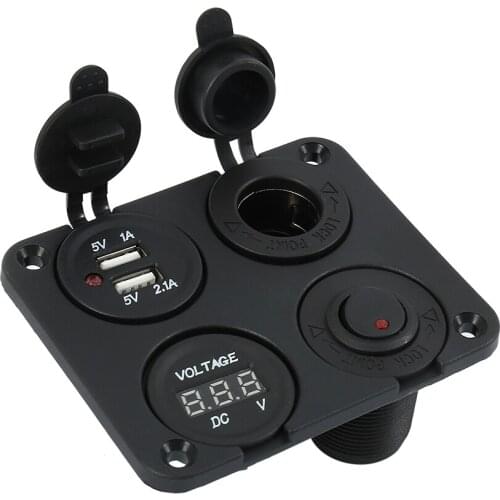 Lighter Socket Splitter Plug 12V-24V Car Cigarette LED USB Charger Adapter USB Car Charger For Mobile Phone MP3 DVR Accessories