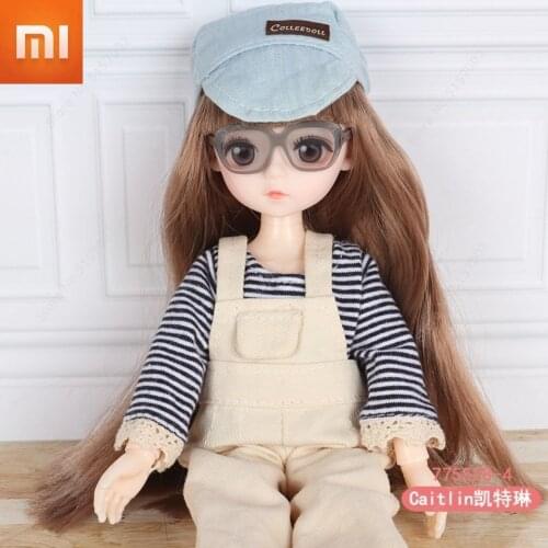 Xiaomi 30cm BJD Doll Little Girl Cute Dress 21 Removable Joint Doll Princess Beauty Makeup Doll Fashion Dress DIY Toy Gift Girl