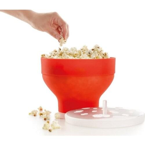 Popcorn Microwave Silicone Foldable Red High Quality Kitchen Easy Tools DIY Popcorn Bucket Bowl Maker With Supplies 2021 New
