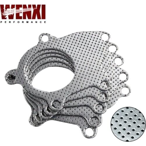 T3-T4 5-BOLT B/D SERIES TURBO MANIFOLD DOWNPIPE EXHAUST GRAPHITE ALUMINUM GASKET WX4953