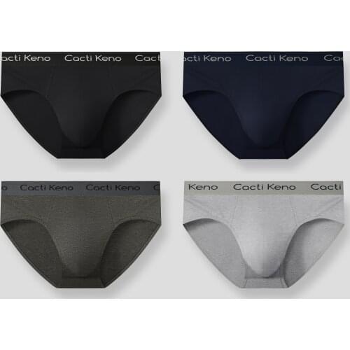 High Quality Cotton Briefs Sexy Underwear Men Briefs Breathable plus size mid-waist summer breathable briefs gift box wholesale