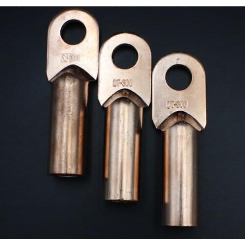 1pieceDT-300 300mm2 Cable Lug Terminal Connector Copper Tone for 21mm Dia Bolt Electric power fittings Factory standard B type