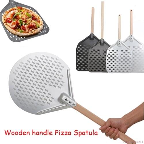12/14 Inch Portable Oven Spatula Home Baking Pastry Tool Wooden Handle Pizza Spatula Pizza Shovel With Long Handle