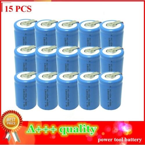 15pcs 1.2V 1200mAh 4/5 SC batteries 4/5 SubC battery Rechargeable Batteries Toothbrush Battery 15 Pack