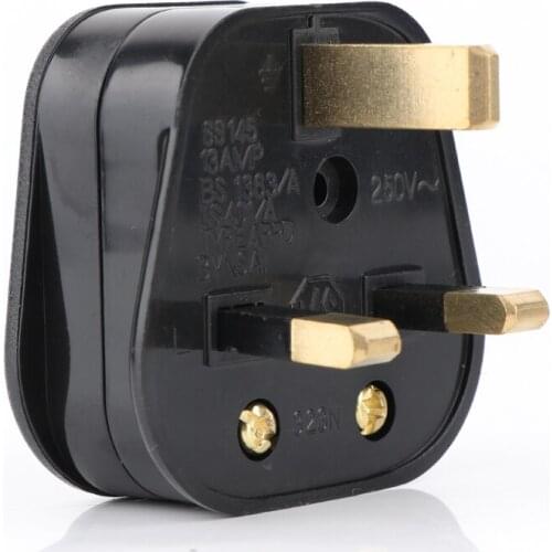 2PCS BP0026 HI-End UK AC Power Cable Power Plug Connector UK 3 Pin Switch 250V 13A AC Power Plug