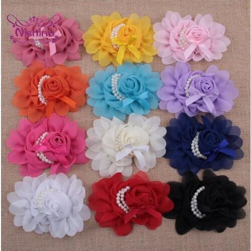 3pcs/lot Handmade Beads Flowers Hair Accessories DIY Gifts Box Wedding Party Home Decoration Children Photography Headwear