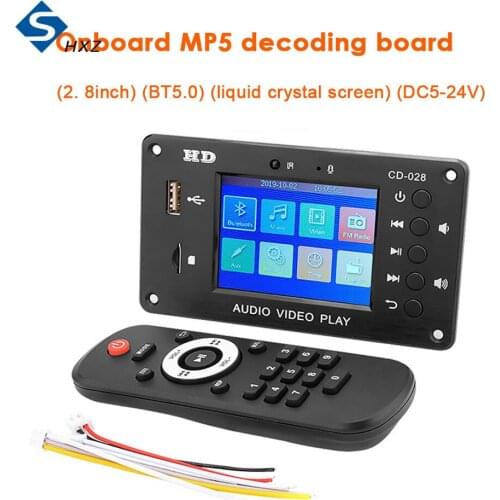 5.0 Stereo Audio Receiver HD Video Player MP3 Decoder Board Bluetooth FLAC WAV APE Decoding FM Radio USB TF For Car Amplifier
