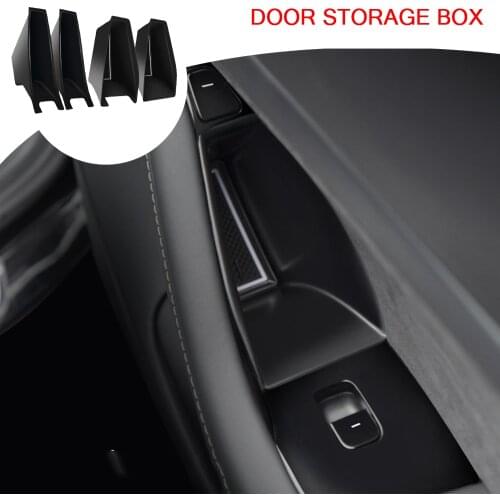 Car Accessories For Tesla Model 3 2016-2021 Auto Door Side Armrest Box Storage Handle Tray Organizer Container Hidden Holder Box