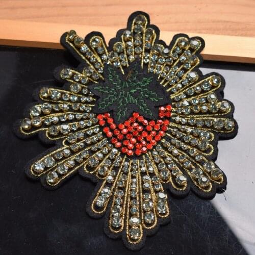 Handmade nail beads patch cloth paste fashionable clothes Strawberry applique decorative DIY accessories nail drill strawberry