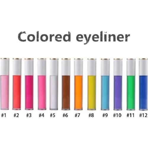Colorful Makeup Liquid Eyeliner Halloween Beauty Long Lasting Pigmented Waterproof Smooth Fast Dry Liner Custom Private Label