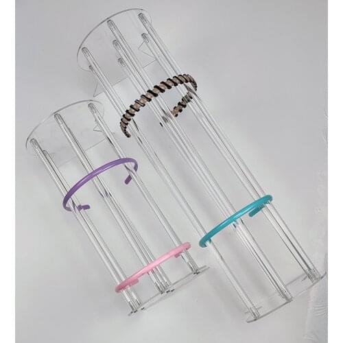 Acrylic headband holder display case hair clip accessories tiara stand hairband support showcase rack jewelry organizer shelf