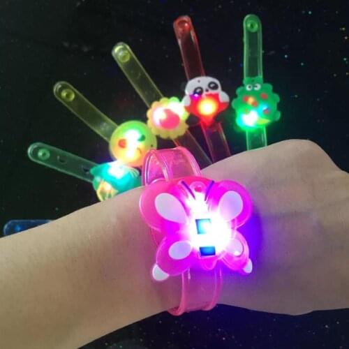 Flash LED Lighting Children Kids Bracelet Wrist Band Birthday Gift Party Decoration Cartoon Flash Luminous Watch