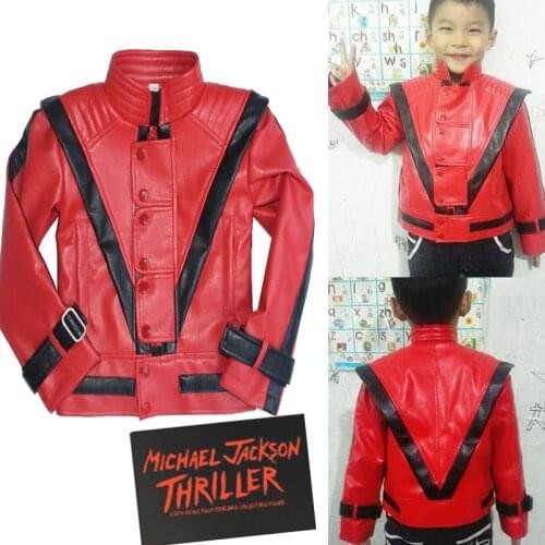 RARE MJ Michael Jackson Thriller Children Kids Jacket Costumes Gift Perfromance Party Birthday Halloween Costume Christmas Fans