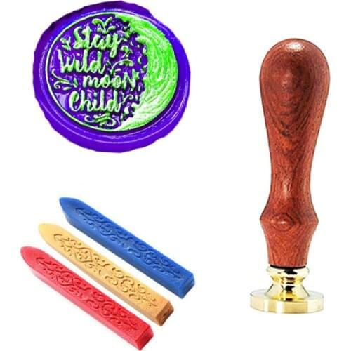 Signature Custom Wax Seal Stamp stay wild moon child