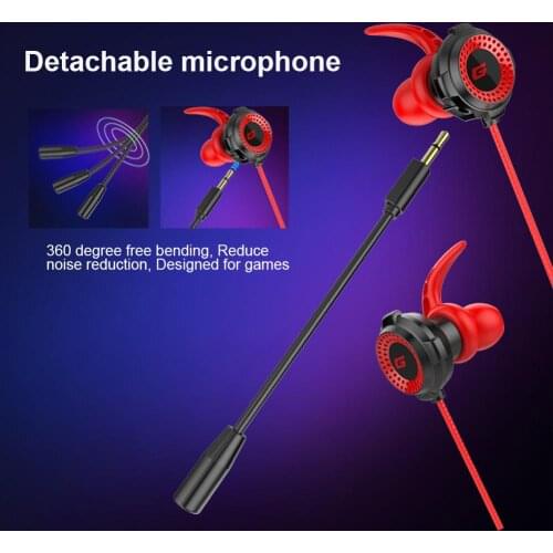 G11-a 3.5mm Wired Noise Reduction Music Game Headset With Microphone Sport In-ear Earbuds Earphone For Mobile Phone PC Computer