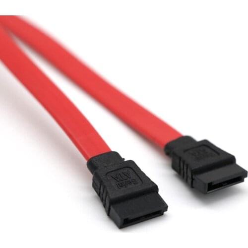 Red 18-inch 45CM Serial ATA SATA Cable (Straight to Straight)