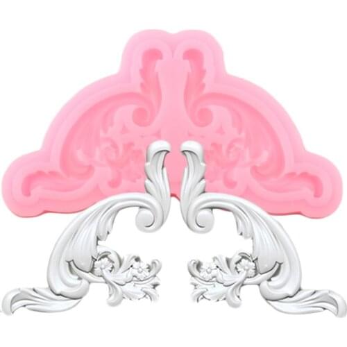 Scroll Leaves Cake Border Lace Silicone Molds Relief Fondant Mold Cake Decorating Tools Candy Clay Chocolate Gumpaste Mould