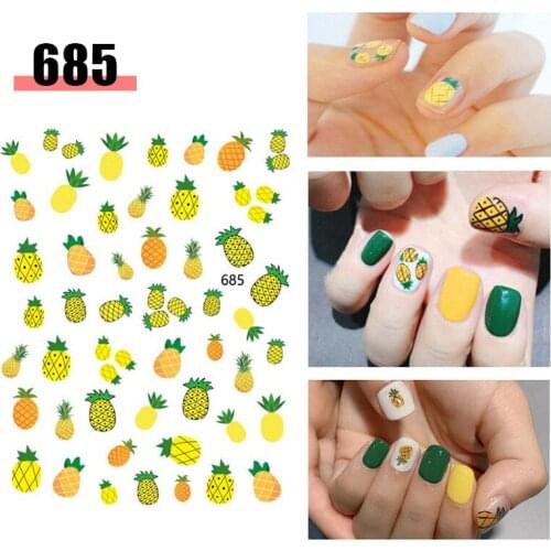 Nail Sticker 3D Cartoon Waterproof Long Lasting Nail Patch Manicure Supplies SANA889