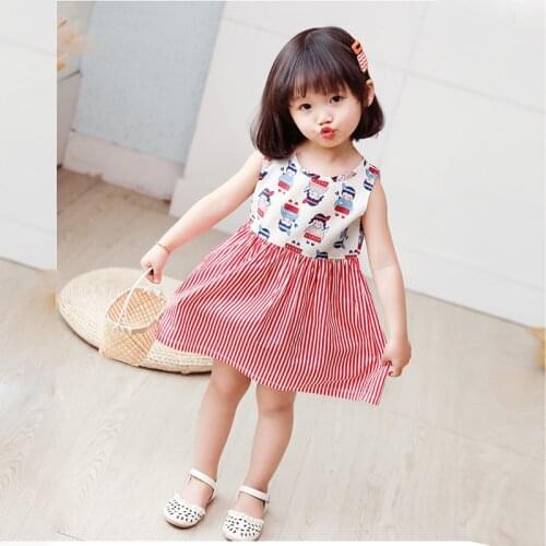 New born Baby Summer Dresses Girls Dress Baby O-neck Sleeveless Cotton Princess Mini Dress Child Clothes Baby clothing