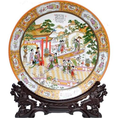 BEST business birthday present - vintage handicraft Twelve Ladies of Jinling porcelain plate Decor art Decoration