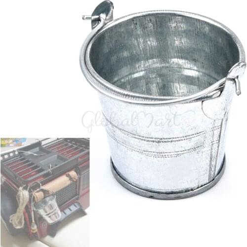 1/10 Scale Accessories Mini Metal Pail Bucket for RC Crawler Car Axial SCX10 Traxxas TRX4 Tamiya CC01 RC4WD D90 TF2 Simulation