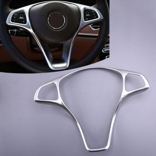 ABS Matte Silver Steering Wheel Button Cover Trim fit for Mercedes-Benz Vito W447 2014 2015 2016 2017 2018 2019
