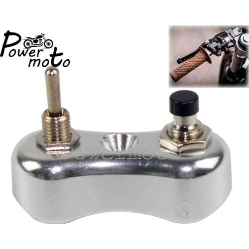 Motorcycle Chrome Universal Screw Handlebar Button Key Engine Light Lever Toggle Switch 7/8" Or 1" Handlebar For Bobber Chopper